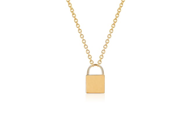 Gold Lock Necklace