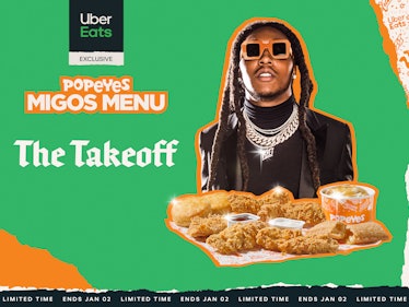 Popeyes' Migos Menu Includes a menu option with two Popeyes' Chicken Sandwiches.