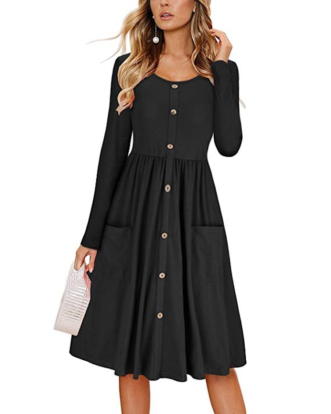 KILIG Women's Button-Down Dress With Pockets