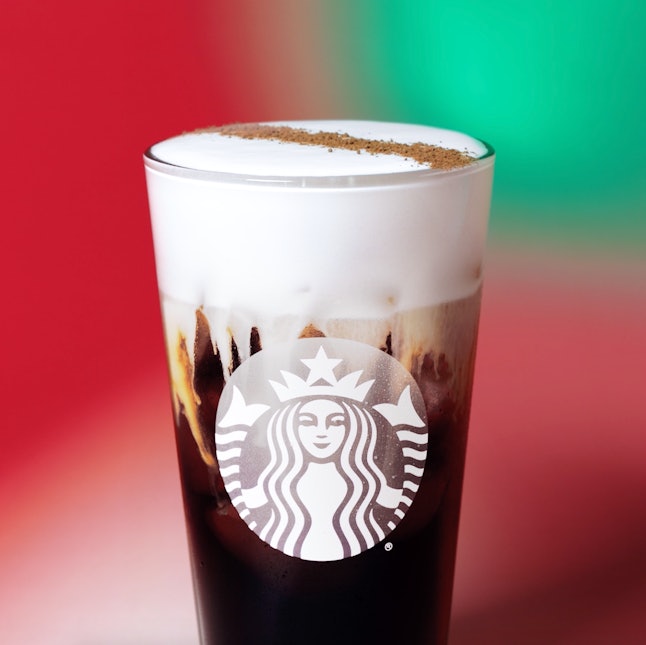 Add Irish Cream syrup to your favorite Starbucks holiday drink.