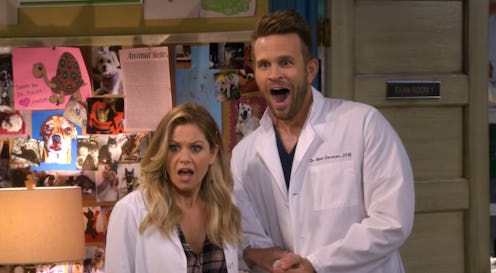 Candace Cameron Bure as D.J. and John Brotherton as Matt in Fuller House Season 5