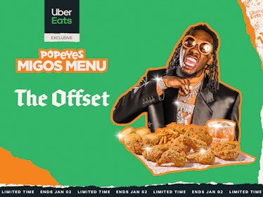 Popeyes' Migos Menu Includes four different menu options inspired by the members favorite menu items...