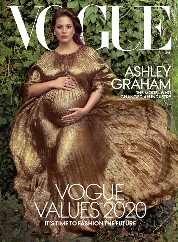 Ashley Graham discussed pregnancy hormones in her new cover story for Vogue.