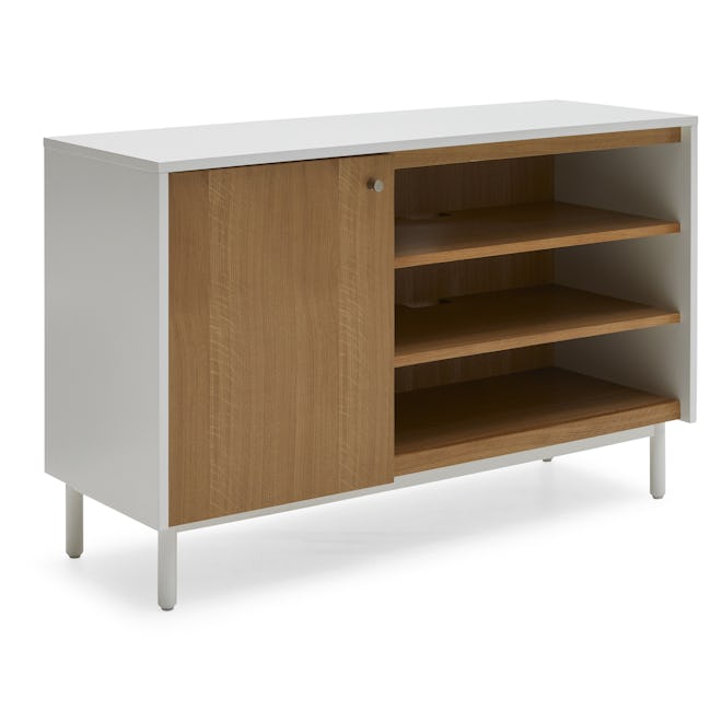 MoDRN Scandinavian Finna One Door Credenza