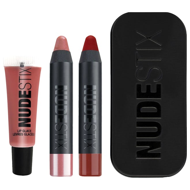 Nudestix Nude + Red Hot Lips 3-Piece Mini Set