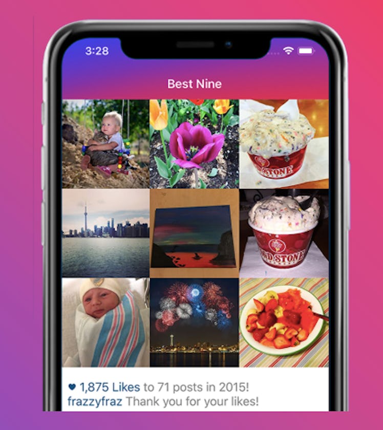 You can get your Instagram Best Nine with the Best Nine app.