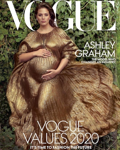 Ashley Graham's Vogue cover shows her pregnant and glowing. 