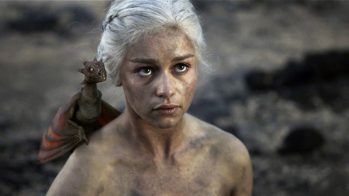 Sometimes this is what it looks like — a burned woman with a baby dragon — when mom's been parenting...