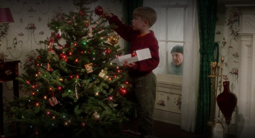 In "Home Alone", Kevin McAllister is left to defend himself and his home from burglars, right at Chr...