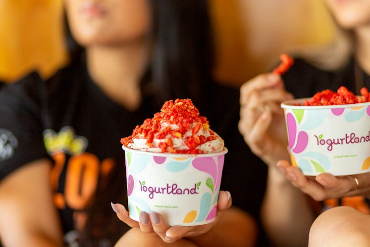 Yogurtland’s New Flamin’ Hot Cheetos Topping Will Heat Up Your FroYo