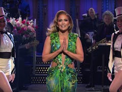 Jennifer Lopez wore her iconic green Versace dress on 'Saturday Night Live.'