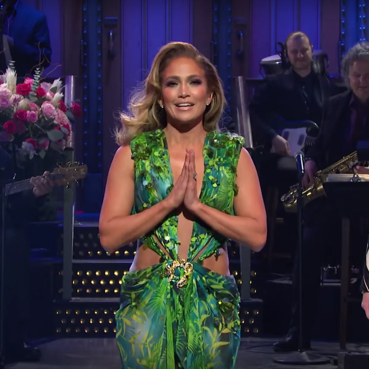 jlo green dress snl Jennifer Lopez at the Grammys (2000)