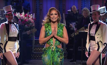 Jennifer Lopez wore her iconic green Versace dress on 'Saturday Night Live.'