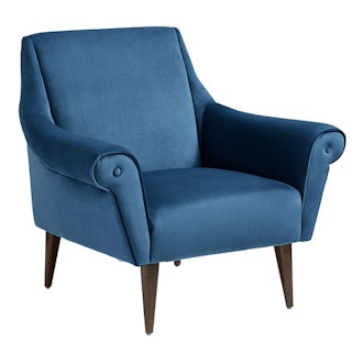 Atlantic Blue Velvet Modern Liliana Chair