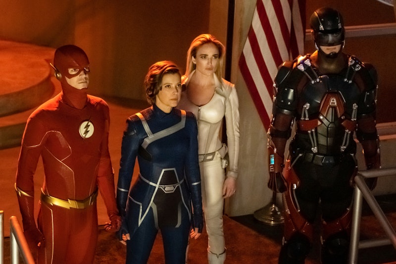 The heroes in the 2019 Arrowverse crossover Crisis on Infinite Earths.