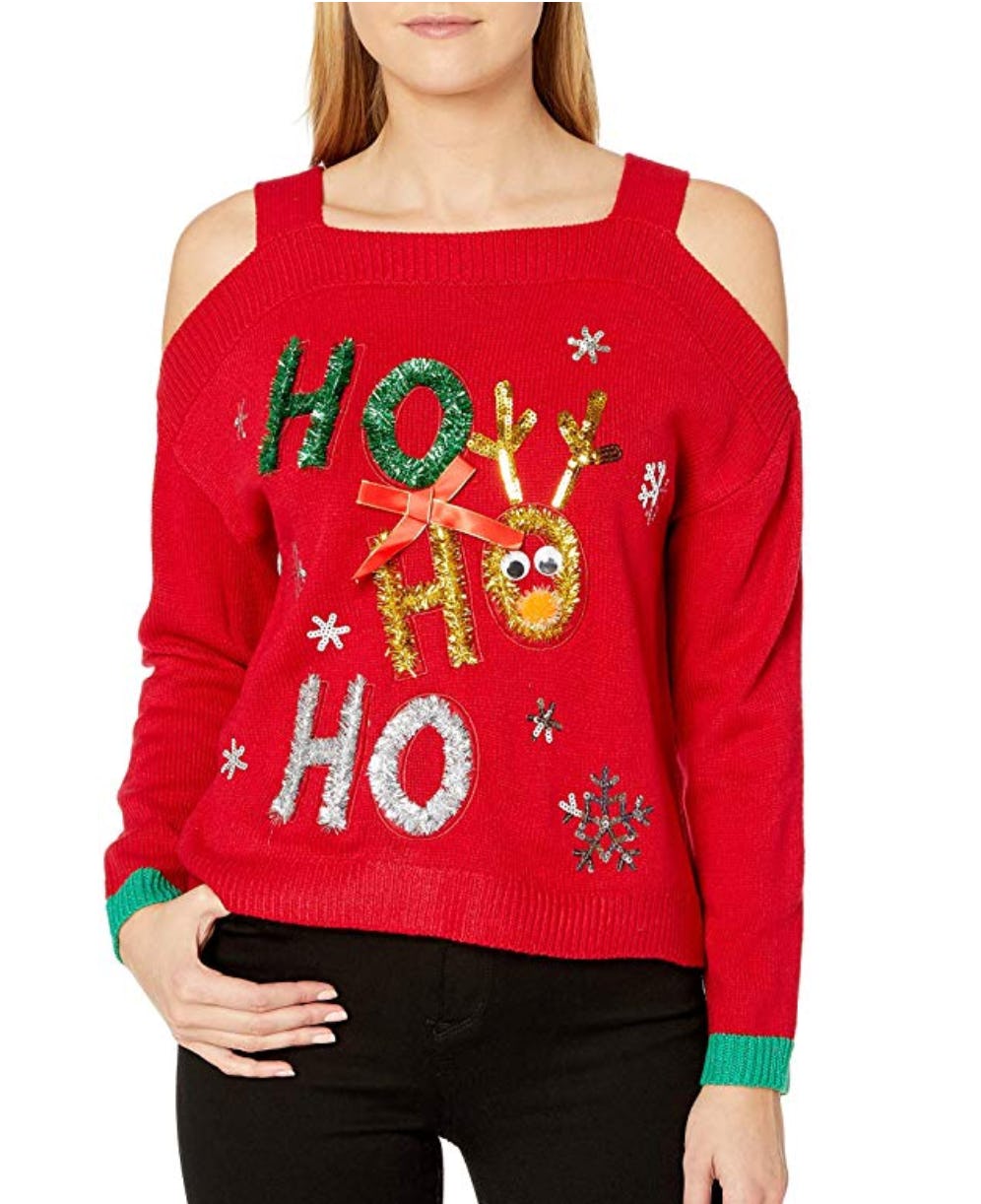 cropped ugly christmas sweater