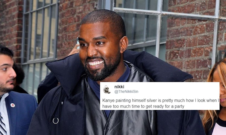 The tweets about Kanye painting himself silver are hilarious.