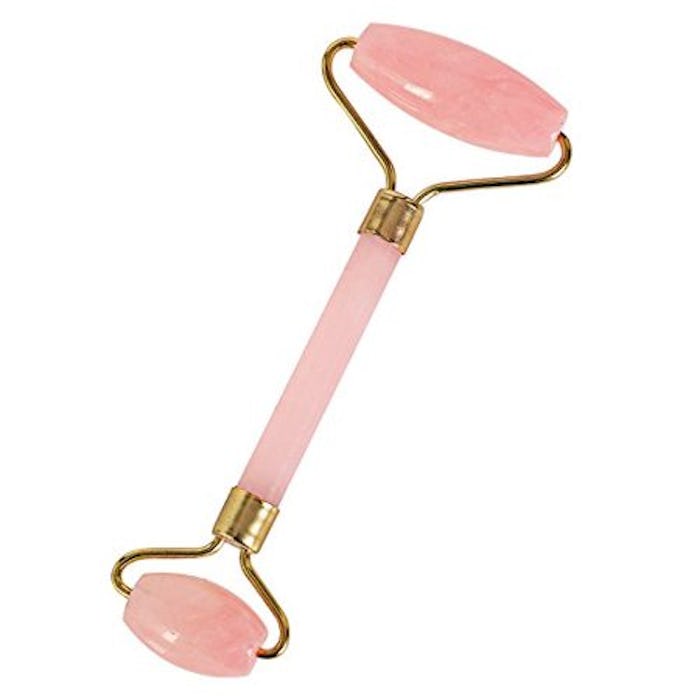 Jade Roller Massager Natural Rose Quartz Facial Roller