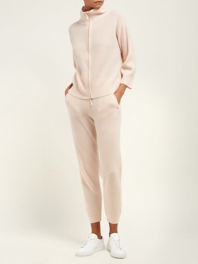 Allude Cashmere Ribbed Knit Sweatpants