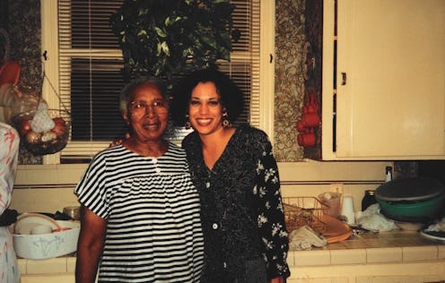 Young Kamala Harris with her neighbor, Mrs. Shelton