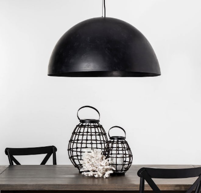 Metal Dome Pendant Lamp (Includes Energy Efficient Light Bulb) - Project 62 + Leanne Ford, Black