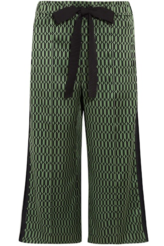 Fendi Printed silk-satin wide-leg pants