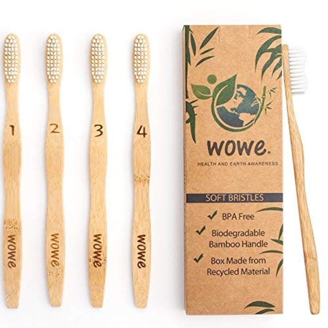 Wowe Bamboo Toothbrushes (Pack of 4)