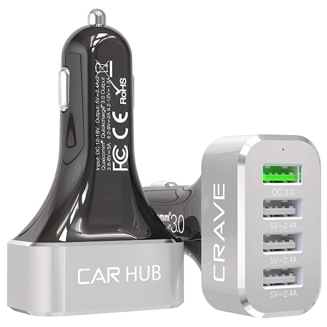 Crave CarHub 54W 4 Port USB Car Charger 