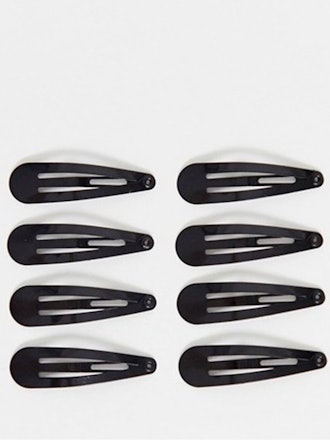 Pack Of 8 Snap Clips in Black