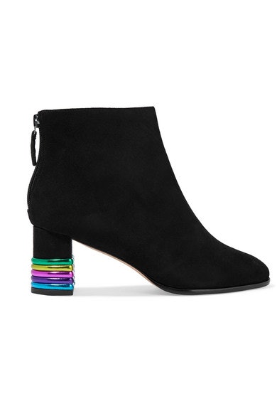 methacrylate heel stretch ankle boots