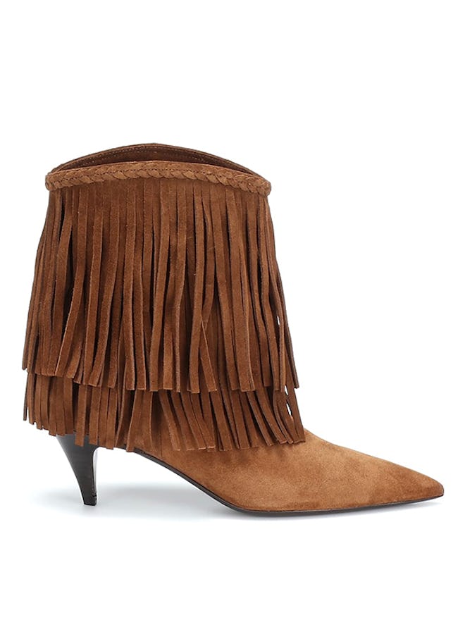 Charlotte Fringed Suede Ankle Boots