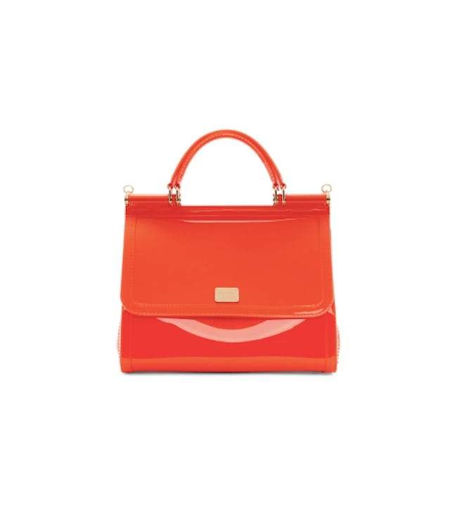 Orange PVC Miss Sicily Bag