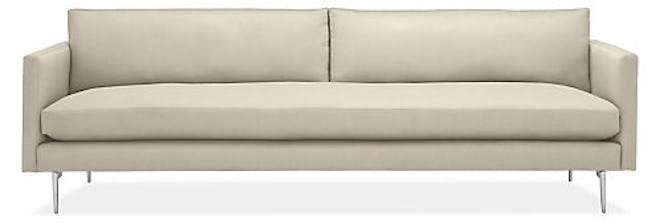 Janus 104" Bench-Cushion Sofa in Clayton Oatmeal