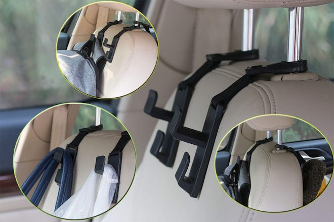 Pluslor Headrest Hanger Hooks (Set of 4)