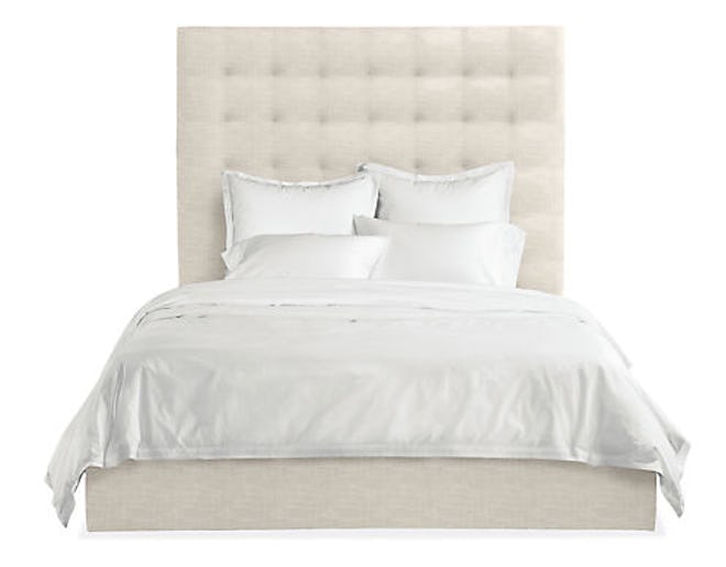 Avery Tall Queen Storage Bed in Davin Linen