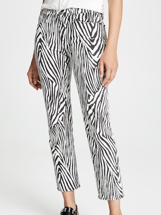 Le High Straight Zebra Jeans