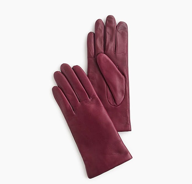 Cashmere-Lined Leather Tech Gloves