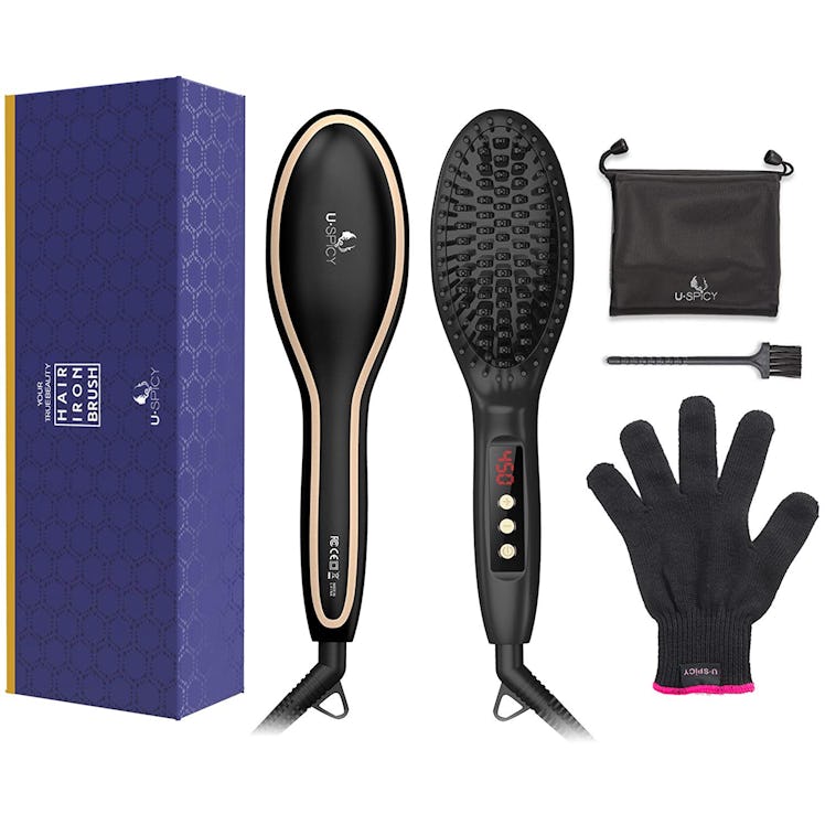 USpicy US-FS005 Hair Straightener Brush