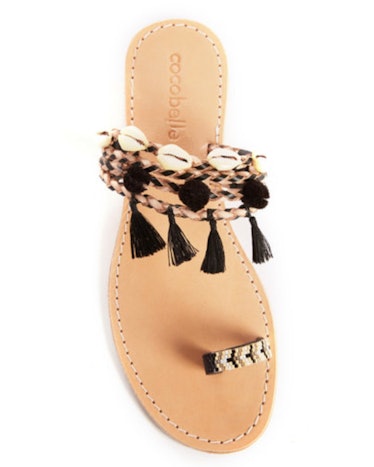 Embellished Toe Loop Slide Sandal