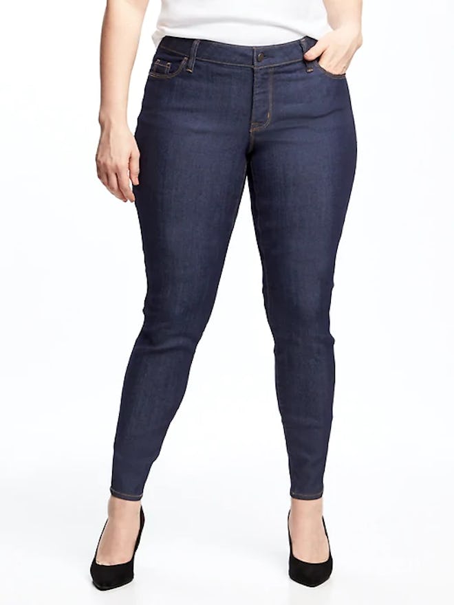 Mid-Rise Plus-Size Super Skinny Ankle Jeans