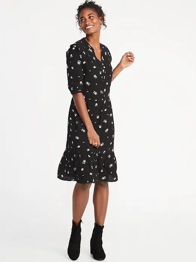 Waist-Defined Shirt Dress