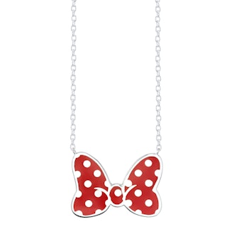 Minnie Mouse Bow Necklace Iconic Red Small