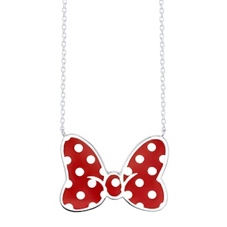  Minnie Mouse Bow Necklace Iconic Red Large