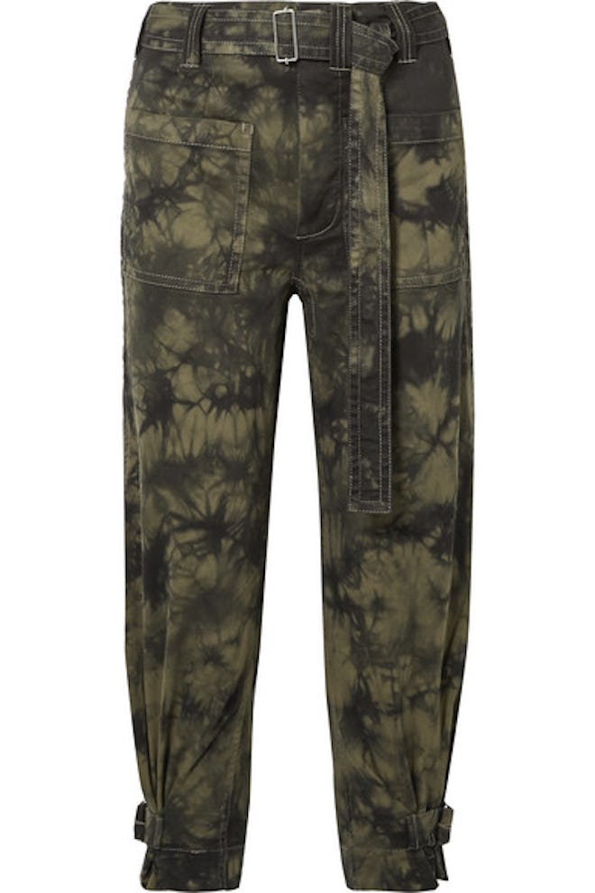 PSWL Cropped Tie-Dyed Tapered Pants