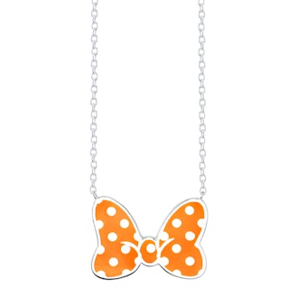 Minnie Mouse Bow Necklace Tangerine