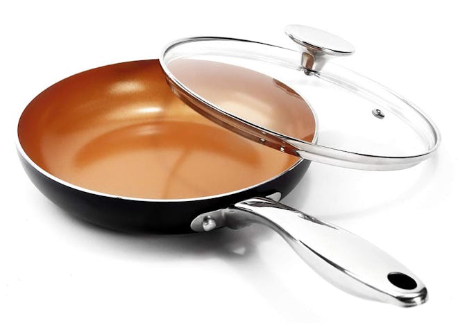 MICHELANGELO 8-Inch Copper Frying Pan With Lid