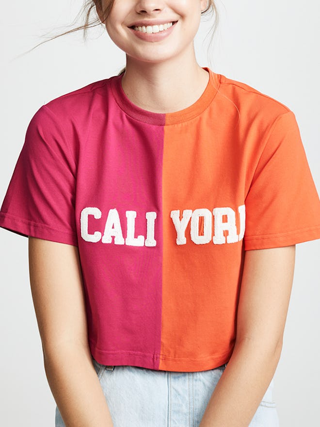 Cali York Embroidered Crop T-Shirt