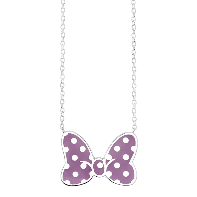Minnie Mouse Bow Necklace Violet