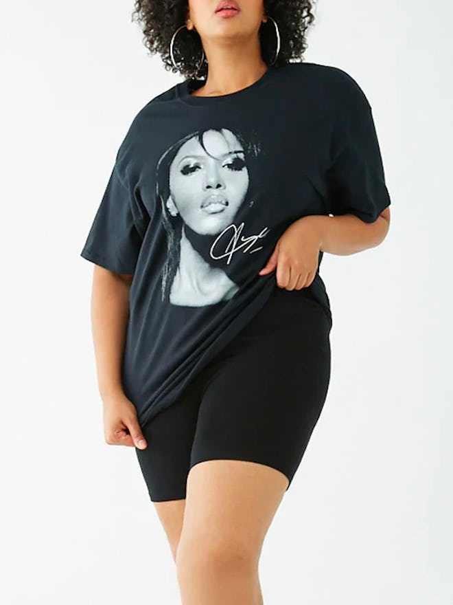 Plus Size Aaliyah Share My World Tour Tee