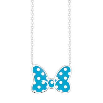 Minnie Mouse Bow Necklace Cerulean